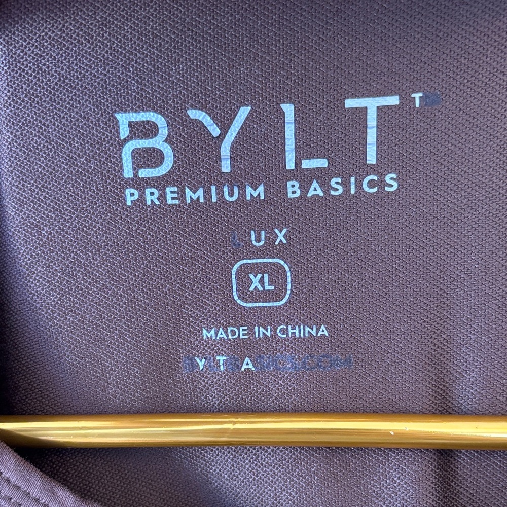 BYLT Basics Lux Chocolate Short Sleeve Tee XL - Picture 2 of 7